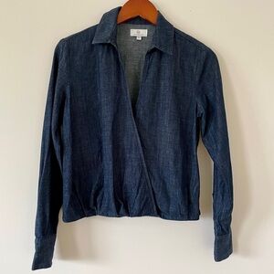 Adriano Goldschmied AG Jeans Denim Wrap Blouse